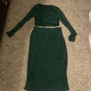 Long sleeve and maxi skirt set